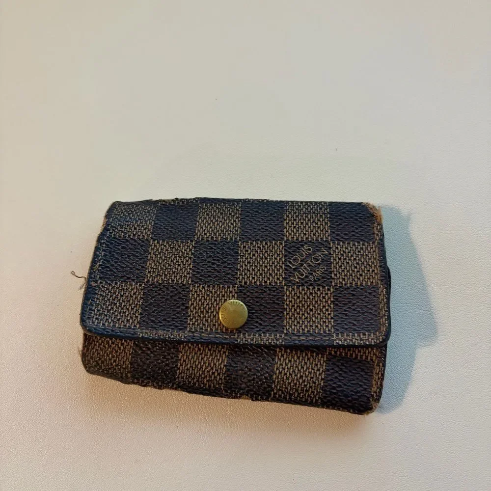 Louis Vuitton Damier Ebene 6 Key Holder Wallet - Brown and Dark Brown